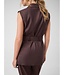 Guess Gilet Carla Linen Brown