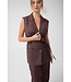 Guess Gilet Carla Linen Brown