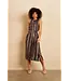 Lofty Manner Jurk Rox Brown Stripe Print