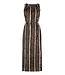 Lofty Manner Jurk Rox Brown Stripe Print