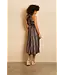Lofty Manner Jurk Rox Brown Stripe Print