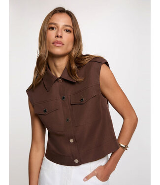 Morgan de toi Morgan Gilet Vjitta Choco