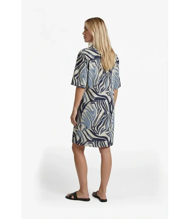 G-maxx Jurk Alette Sand / Light Jeans Blue