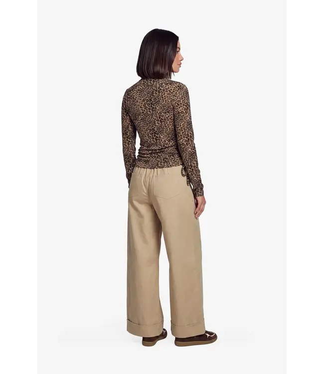 Fluresk Top Lima Khaki / Black
