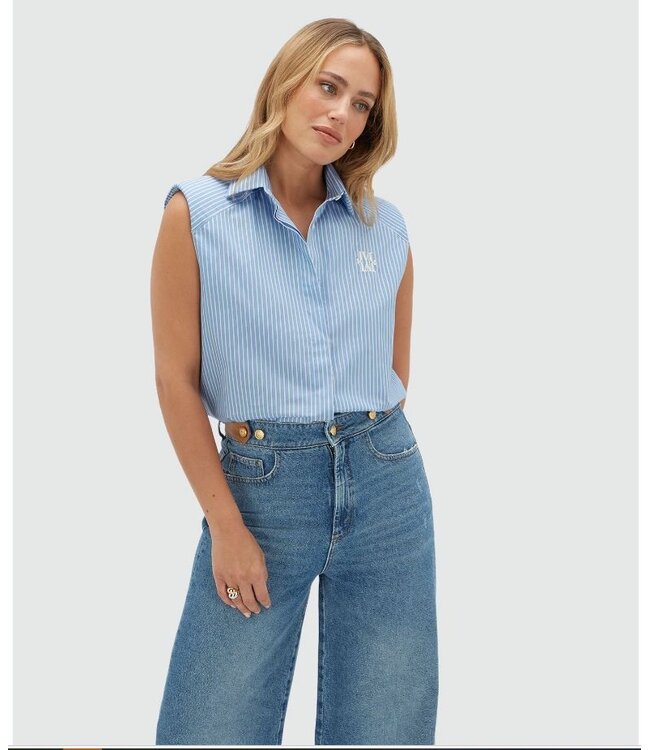 Josh V Blouse Susie Blue Stripe