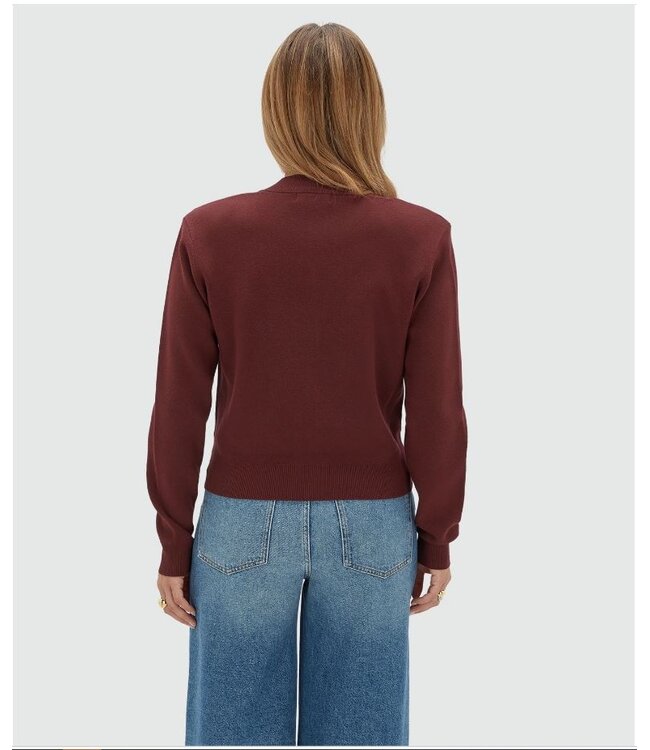 Josh V Vest Fliss Burgundy
