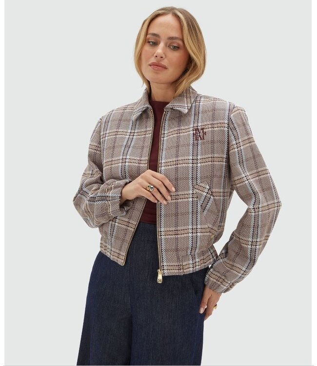 Josh V Jacket Pepper Cognac Check