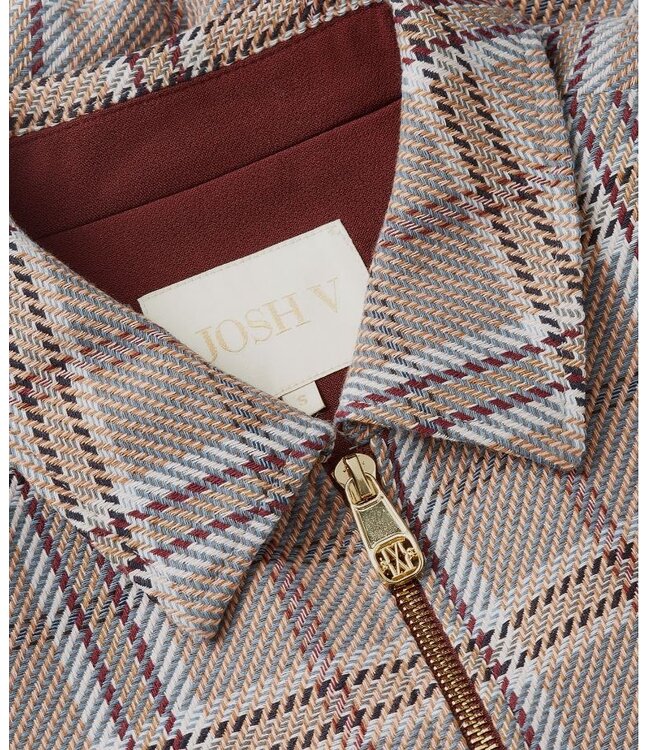 Josh V Jacket Pepper Cognac Check