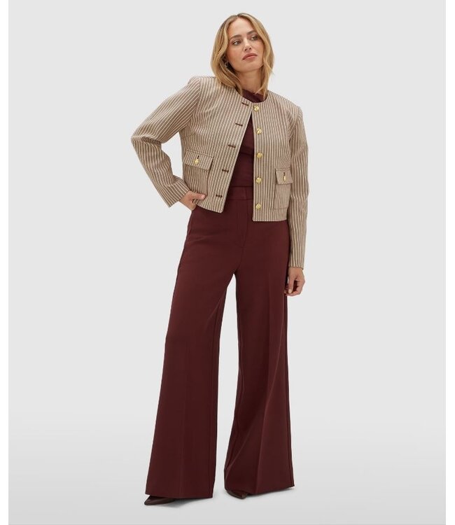 Josh V Blazer Elira Burgundy Stripe