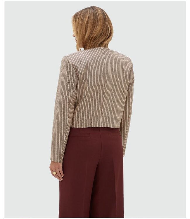 Josh V Blazer Elira Burgundy Stripe