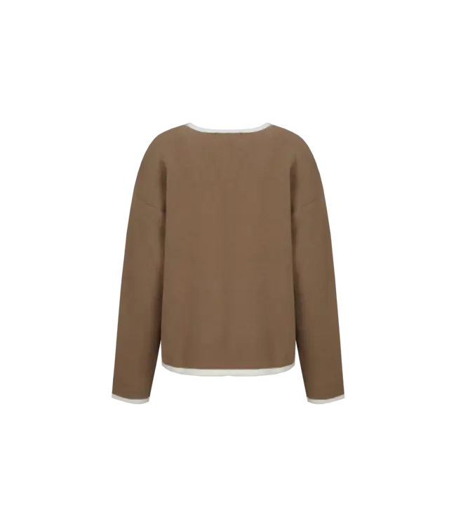 CS The Label Vest Claudy Light Camel / Wool White