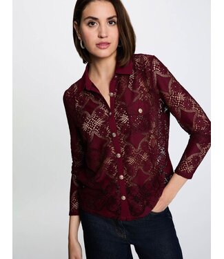 Morgan de toi Morgan Blouse Tlilou Bourgogne
