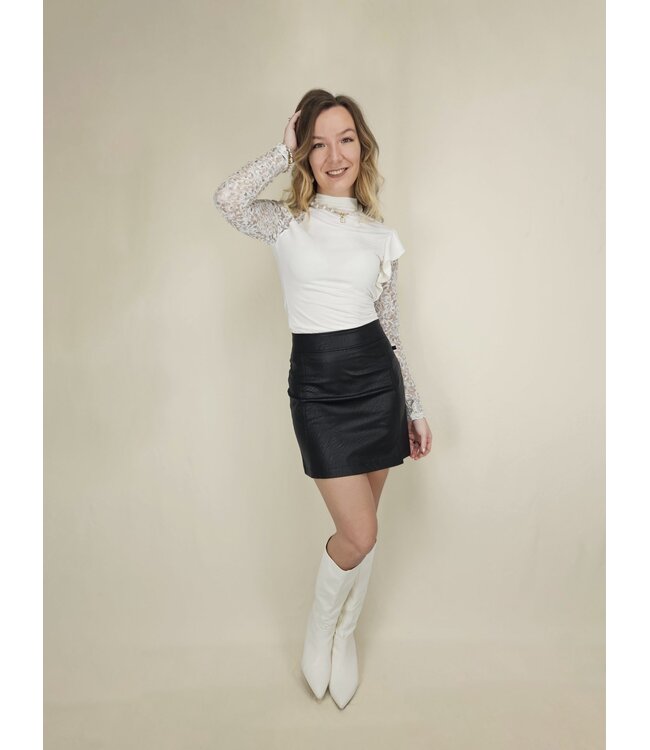 Zoen Vegan Leather Rok Bliss Black