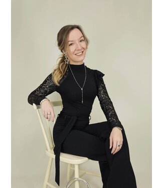Zoen Woman Zoen Top Isa Lace Black