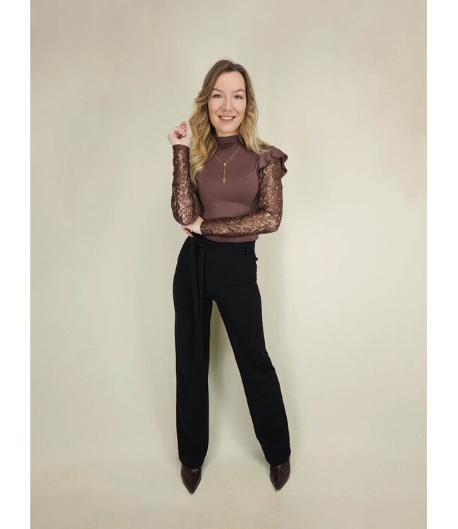 Zoen Top Isa Lace Brown