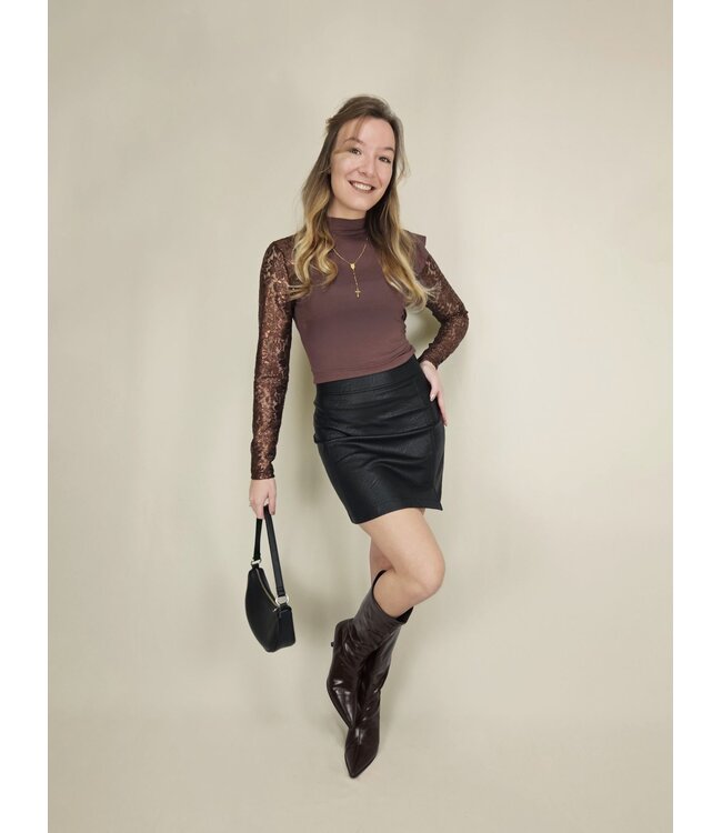 Zoen Top Isa Lace Brown