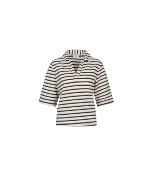 Fluresk Top Clyde Offwhite / Dark Chocolate