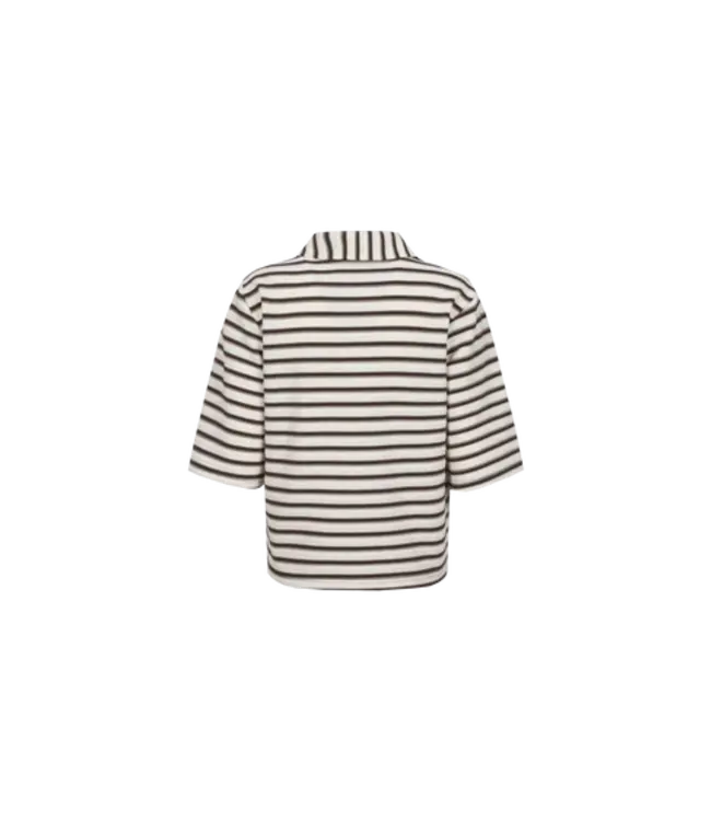 Fluresk Top Clyde Offwhite / Dark Chocolate