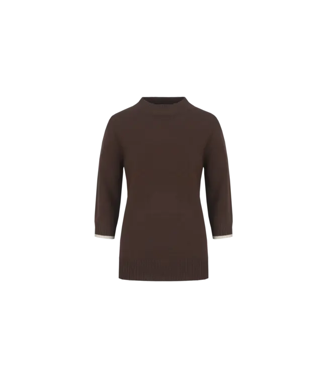 CS The Label Trui Astrid Mocha Brown / Sand
