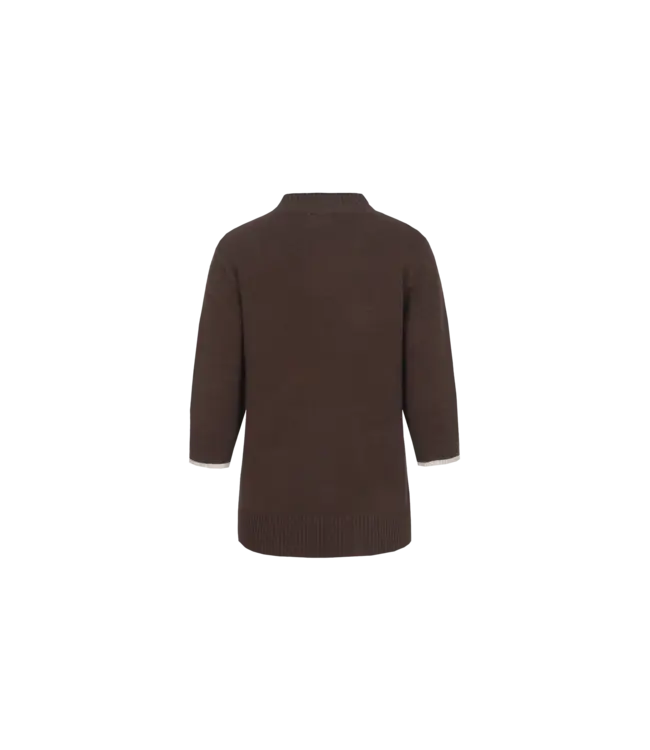 CS The Label Trui Astrid Mocha Brown / Sand
