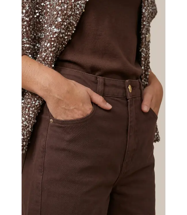 CS The Label Broek Nico Mocha Brown