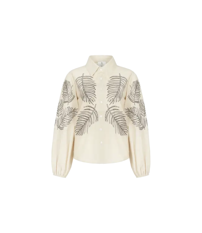 CS The Label Blouse Lisanne Sand / Mocha Brown