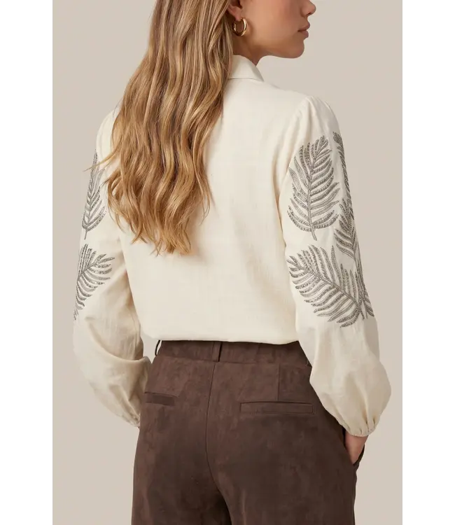 CS The Label Blouse Lisanne Sand / Mocha Brown