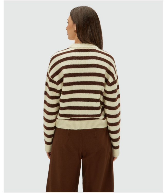 Josh V Trui Ize Brown Stripe