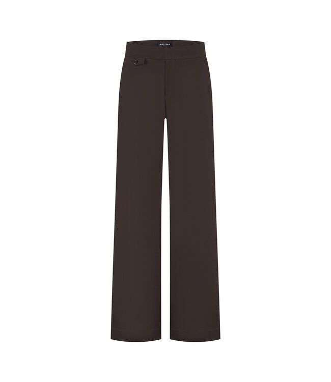 Lady Day Broek Milana Bonded Dark Brown
