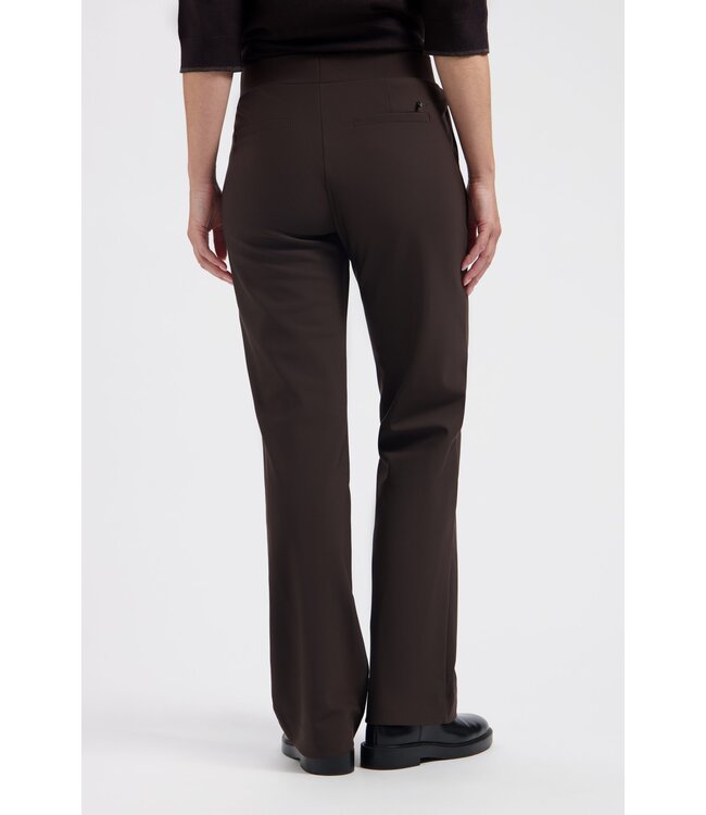 Lady Day Broek Milana Bonded Dark Brown