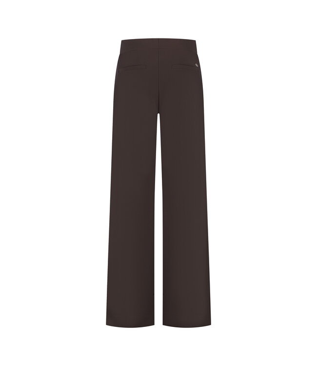 Lady Day Broek Milana Bonded Dark Brown