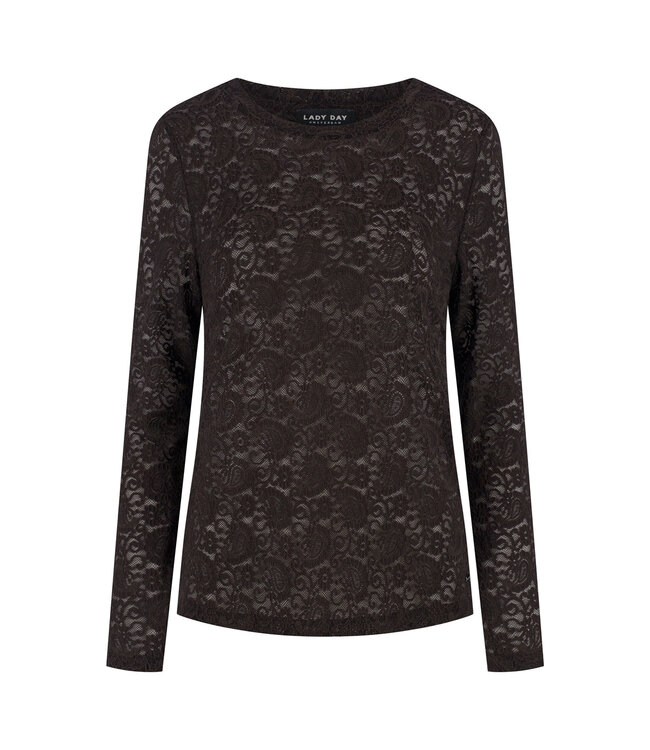 Lady Day Top Joss Paisley Dark Brown