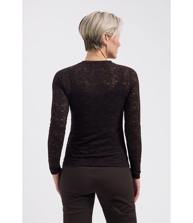 Lady Day Top Joss Paisley Dark Brown
