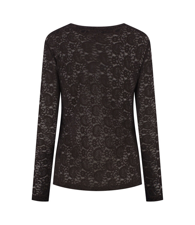 Lady Day Top Joss Paisley Dark Brown