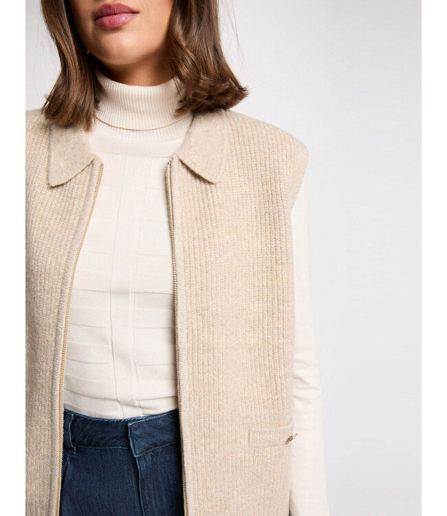 Morgan Spencer Vest Mvirgi Albatre Beige