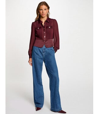 Morgan de toi Morgan Blouse Cloclo Prune