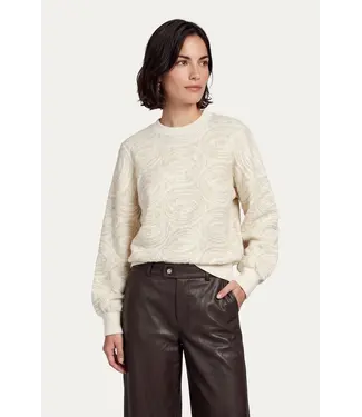 CS The Label CS The Label Pullover Trui Karmen Wool White/Sand