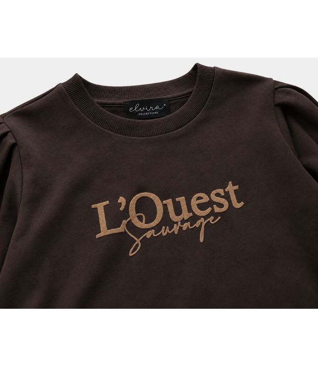 Elvira Sweater LQuest Dark Coffee