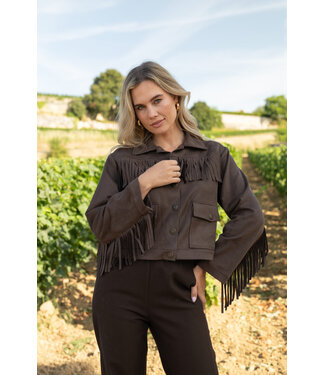 Elvira Elvira Jacket Suzy Dark Coffee Suede