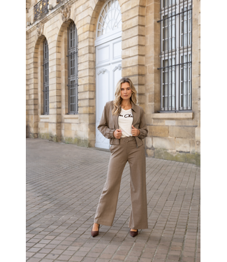 Elvira Elvira Bomber Rumi Cappuccino Check