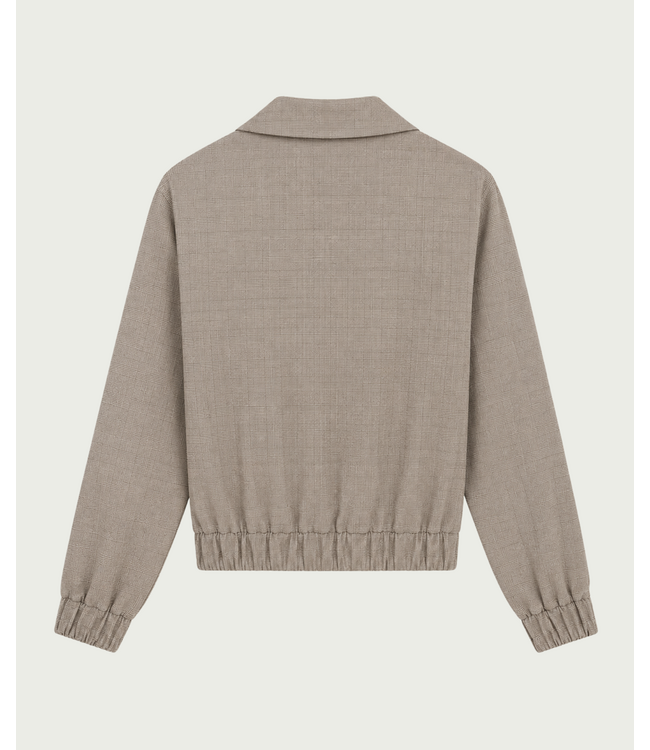 Elvira Bomber Rumi Cappuccino Check