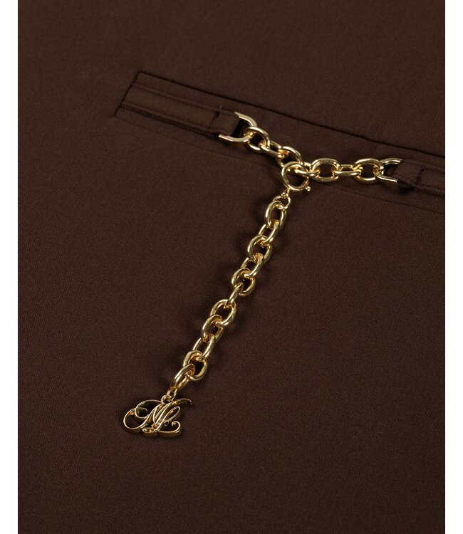 Malelions Blazer Chain Emblem Dark Brown