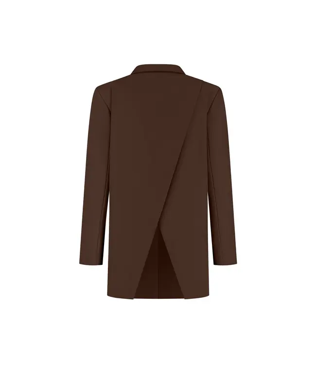 Malelions Blazer Chain Emblem Dark Brown