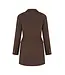 Malelions Blazer Dress Chain Emblem Dark Brown