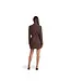 Malelions Blazer Dress Chain Emblem Dark Brown
