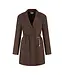 Malelions Blazer Dress Chain Emblem Dark Brown