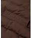 Malelions Jas Emblem Long Puffer Dark Brown