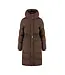 Malelions Jas Emblem Long Puffer Dark Brown