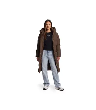 Malelions Malelions Jas Emblem Long Puffer Dark Brown