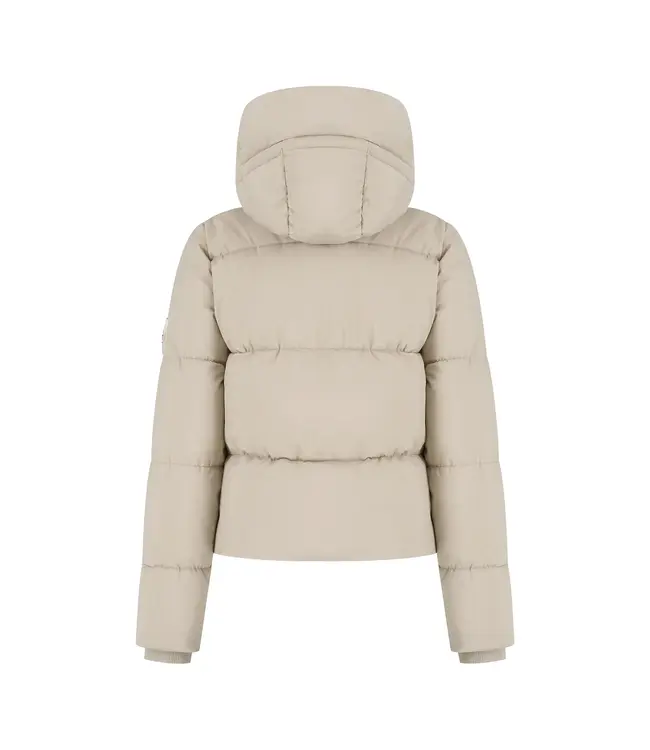 Malelions Jas Emblem Puffer Beige